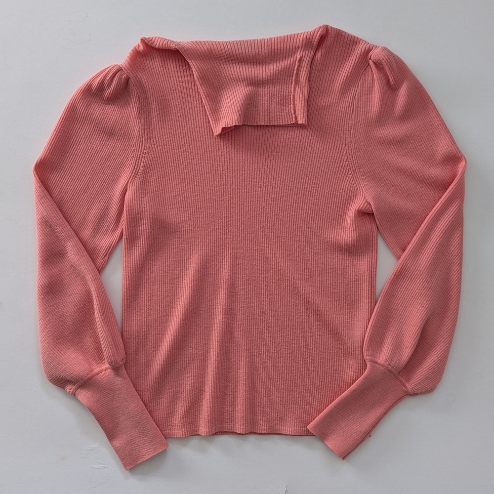 J. Crew Ribbed Coral Merino Turtleneck Sweater S